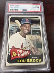 1965 Topps Lou Brock PSA 4 Cardinals #540 5kdel