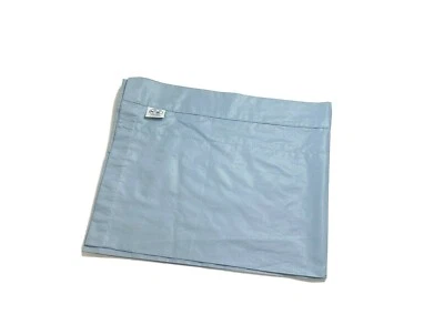 Cortina corta vintage croscill azul cenefa satén años 80 azul claro descontinuada Foto 1 de 4