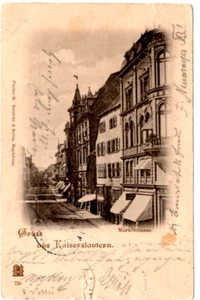 BAYERNUralte Bildpostk. "Gruß aus KAISERSLAUTERN" m. 61 x n. MONCHEN; 1899 - Picture 1 of 2