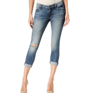 KUT FROM THE KLOTH NUOVI Jeans donna blu Catherine alla caviglia gamba dritta 12 TEDO - Foto 1 di 2
