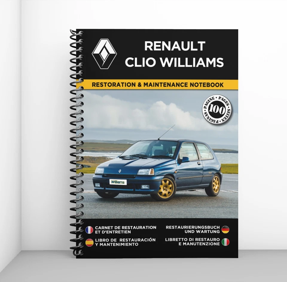 RENAULT CLIO WILLIAMS : Libretto Di Restauro E Manutenzione - CONSEGNA GRATUITA - Immagine 1 di 4