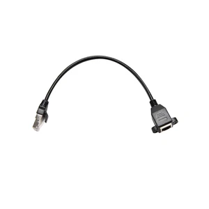 1ft RJ45 Male to Female Screw Panel Mount Ethernet Cable LAN Network Cable - Afbeelding 1 van 6