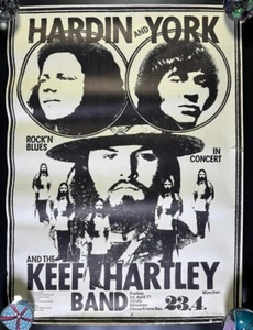 Seltenes Original HARDIN & YORK - 1971 - Hartley - Konzert - Kieser - Poster - Bild 1 von 6