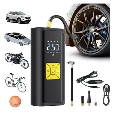 Tire Inflator Portable Air Compressor, 150 PSI Cordless Air Pump for Car Tires Foto 1 de 4