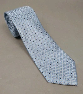 DiBanGu Herrenkrawatte 100 % Seide handgefertigt strukturiert Seide hell & dunkelblau 58 x 3 - Bild 1 von 7