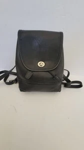 Coach Daypack Schwarz Leder Nickel Hardware Rucksack Handtasche 9960 - Bild 1 von 10