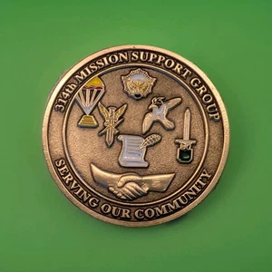 314th Mission Support Group Challenge Coin SSE - Bild 1 von 2