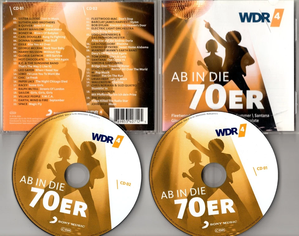 WDR 4 AB IN DIE 70er 2 CDs Compilation © 2016 ELO Udo Lindenberg SWEET Bob Dylan - Bild 1 von 1