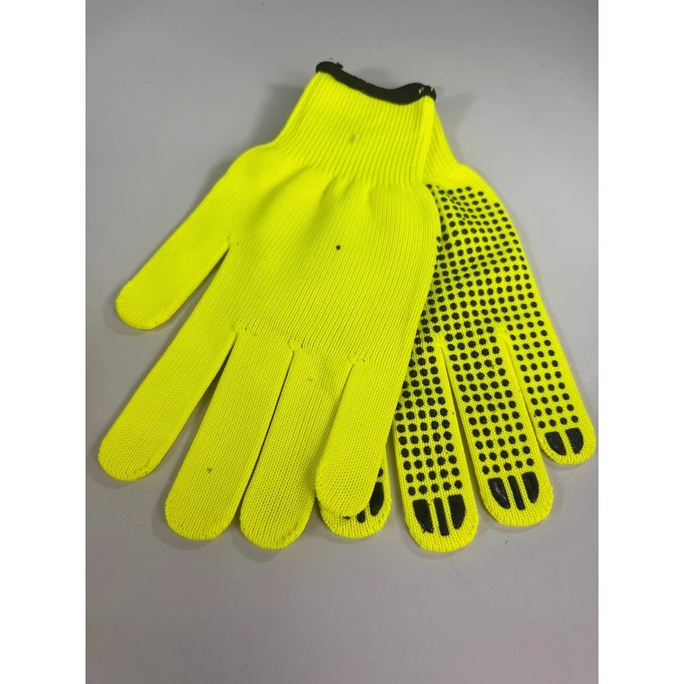 Luvas de trabalho amarelas brilhantes grandes pontos de aderência punho reforçado luvas de trabalho de segurança - Imagem 1 de 1