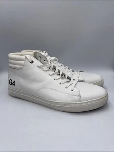 G4  G/FORE Mid Street Disruptor White Leather Shoes Golf (G4MS19F10) Mens 12.5 - Picture 1 of 9