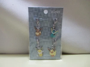 Pokemon Center Original Metal Charm Minis Key Chain Ring Eevee Evo 4 pack - Picture 1 of 1