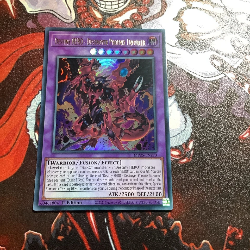Yugioh Destiny HERO - Destroyer Phoenix Enforcer MP25-EN273 Ultra Rare 1st Ed NM - Image 1 of 1