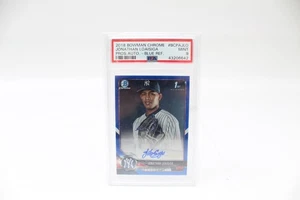 2018 Bowman Chrome Jonathan Loaisiga Prospects Auto Blue Ref. #BCPAJLO - PSA 9 - Picture 1 of 3