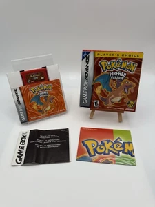 Pokemon Rojo Fuego Charizard GBA Auténtico Jugador Elección con Caja, Manual e Insertos - Imagen 1 de 10