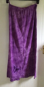 Nomads Purple Tie Dye Long Pink Stretch Cotton Embroidered Skirt 12 Butterfly - Picture 1 of 5