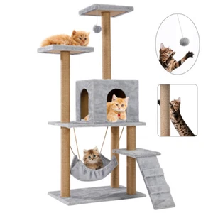 Kratzbaum Katzenbaum Sisal große Katzen XXL Kletterbaum 140 cm Katzenkratzbaum - Bild 1 von 7