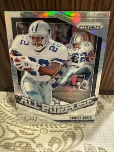 Fútbol americano Panini Prizm #17 2024 todo uso plateado Emmitt Smith Dallas Cowboys JA - Imagen 1 de 2
