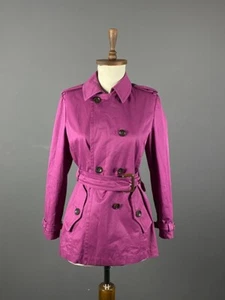 WEEKEND MAX MARA Purple Double Breasted Belted Trench Coat Size USA 6 - Picture 1 of 19