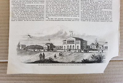 IZ Zeitungsdruck 1853 332 München Schützenhaus Sendlinger Heide ..mit Abriss • 10€