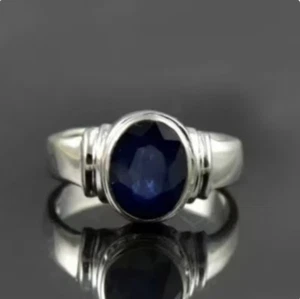 Natürlicher Kaschmir Saphir Ring Blau Saphir Ring 925 Sterling Band Handarbeit Ring - Bild 1 von 3