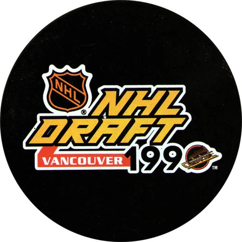 1990 NHL DRAFT SOUVENIR PUCK MARTIN BRODEUR JAROMIR JAGR OWEN NOLAN RARE Cover
