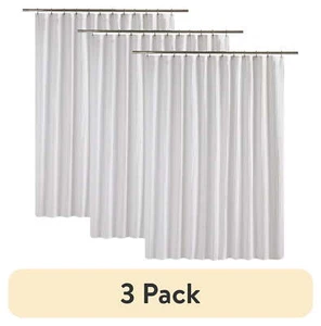 (3 pack) 72" x 72" Fabric Shower Curtain - Picture 1 of 6