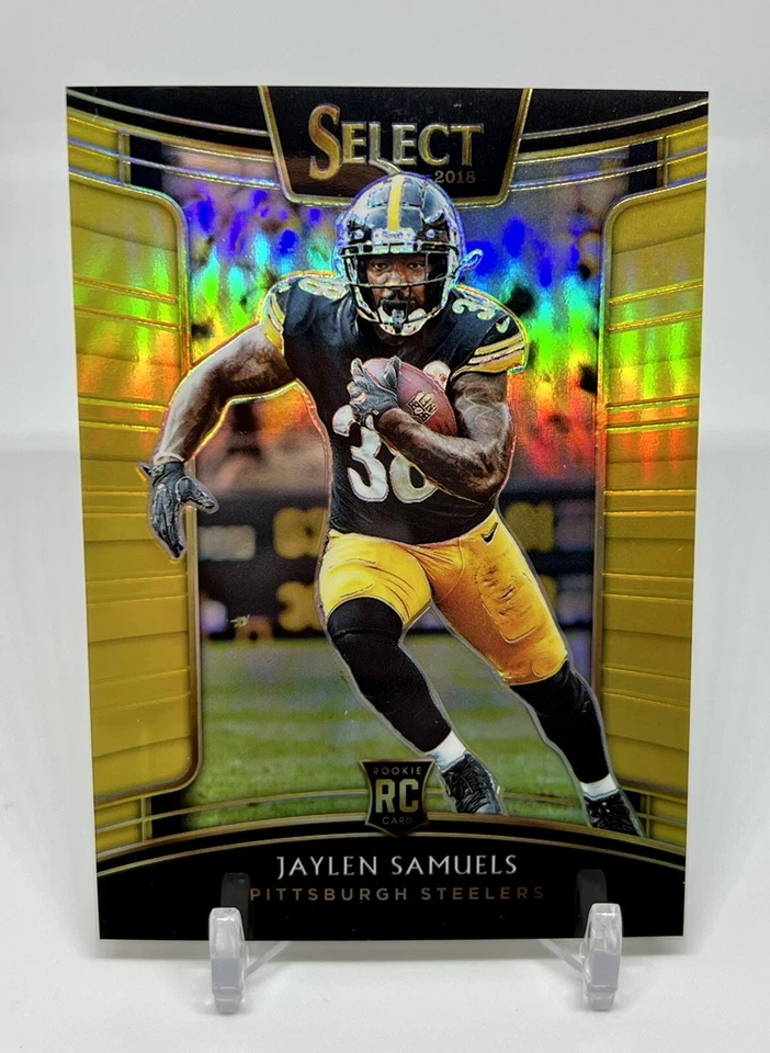2018 Panini Select Jaylen Samuels Rookie RC Concourse Gold #/10 - Image 1 of 2