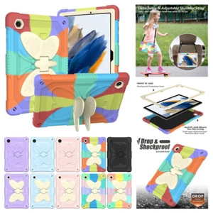 Kids Butterfly Stand Case Tough Cover Strap For Samsung Galaxy Tab A8 10.5" X200 - Picture 1 of 95