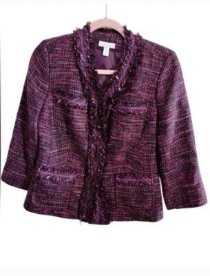 Блейзер женский Charter Club размер Small тихий роскошный Academia Timeless опрятный 90-е  - Изображение 1 из 4