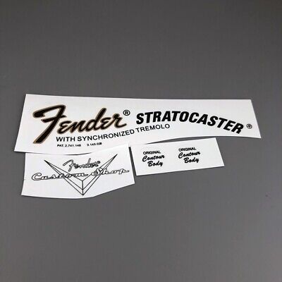 Fender 1969 Waterslide Transfer Stratocaster Guitar Headstock Logo Decal Sticker • 14.51$
