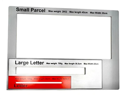Postal Template Large Letter small parcel Postal Template Size Guide Postage K&M