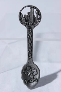 Dallas Texas Zinn Souvenir Löffel 3,75 Zoll - Bild 1 von 3