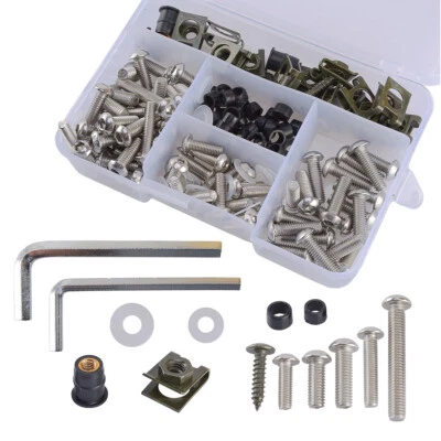 Kit de arandela de clip de tornillo para carrocería de carenado apto para Kawasaki Ninja ZX6R ZX7R ZX9R Foto 1 de 4