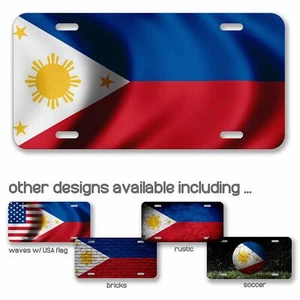 Aluminum License Plate - Flag of Philippines Filipino,Pinoy - Many Options - Picture 1 of 10