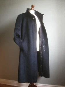 90% LLAMA COAT 14 16 trench 100% wool merino duster long vintage quality GOTZ - Picture 1 of 23
