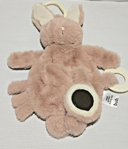 Pink Bunny Activity Toy bub. Comforter Soft Plush Toy Mirror Teether - Picture 1 of 11