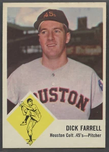 1963 Fleer #38 Dick Farrell Houston Colt 45's - Picture 1 of 2