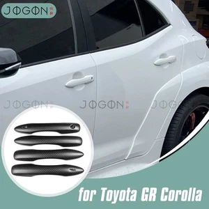 Matte Carbon Exterior Side Door Handle Trim For Toyota GR Corolla 2023 2024 2025 - Picture 1 of 15