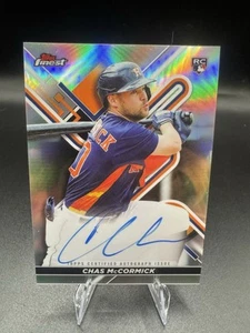 2022 Topps Finest Chas McCormick RC Rookie rifrattore su scheda auto ~ Astros - Foto 1 di 2