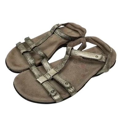 Sandalias de cuero Taos Award Trophy para mujer doradas metálicas talla 6 Foto 1 de 4