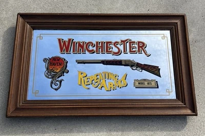 温切斯特重复臂模型 1873 年全新黑文镜标志 29 英寸 X 17 英寸 — 第 1/4 张图片