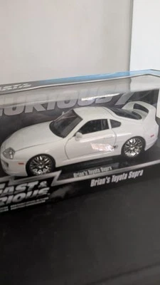 Jada Toys Fast & Furious Furious 7 Brian's White Toyota Supra 1/18 Scale - Image 1 of 4