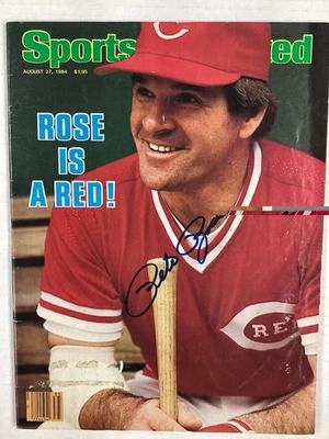 Pete Rose Signed Sports Illustrated 8/27/84 Reds Phillies Baseball Autograph JSA - Image 1 of 4