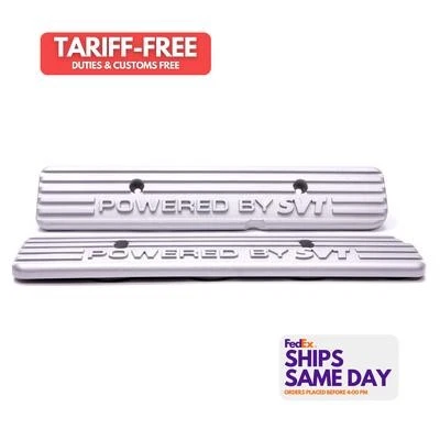 Paquete de 2 cubiertas de bobina de aluminio natural para Ford M-6067-C para Mustang Svt 07-2010  Foto 1 de 4