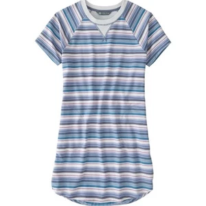 NWT Title Nine Hideaway Sweatshirt Dress Horizon Stripe Heather Gray XL - Picture 1 of 16