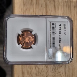 1999 S 1C LINCOLN MEMORIAL CENT NGC CERTIFIED PF 69 RD ULTRA CAMEO Bx12 - Picture 1 of 1