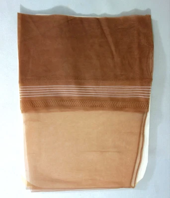 Medias de nailon transparente tejidas planas cosidas completamente a la moda 1Pr vintage ~ SIN MARCA ~ 10M Foto 1 de 4