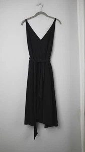 &other stories Shirt Kleid Midikleid Midi schwarz basic V-Ausschnitt 40 L - Bild 1 von 5