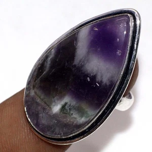 Chevron Amethyst 925 Silver Plated Gemstone Ring US 8 Fast-Selling Gift AU g316 - Picture 1 of 3