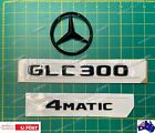Gloss Black Glc300 4Matic Set Emblem Badge Trunk Sticker Mercedes X253 Adhesive